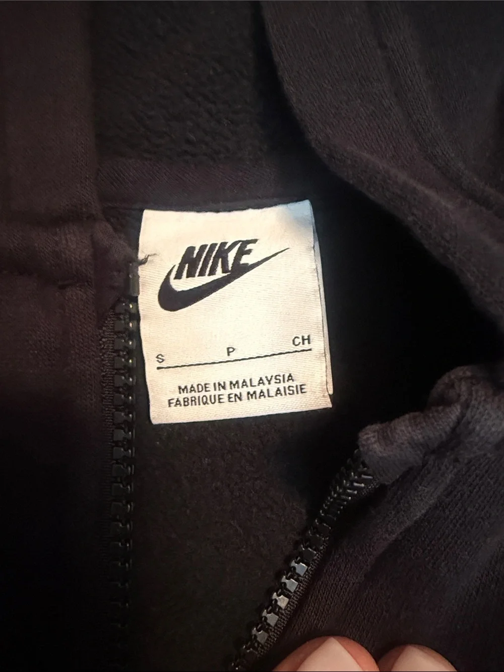 Nike Kids Black Full-Zip Hooded Sweatshirt